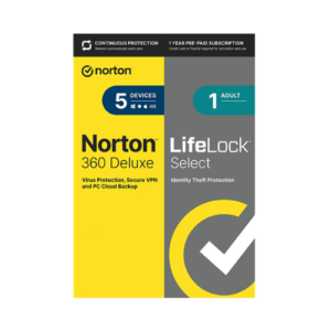Norton 360 with LifeLock Select Identity Protection, Security, and Privacy