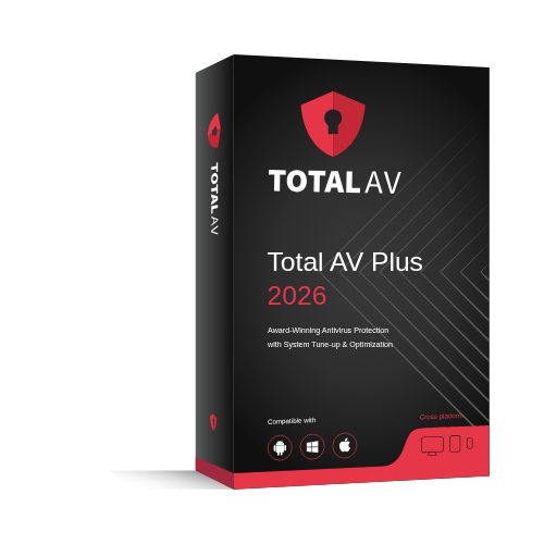 TotalAV Plus 2026 Antivirus 4 Devices Real Time Protection Cleaner